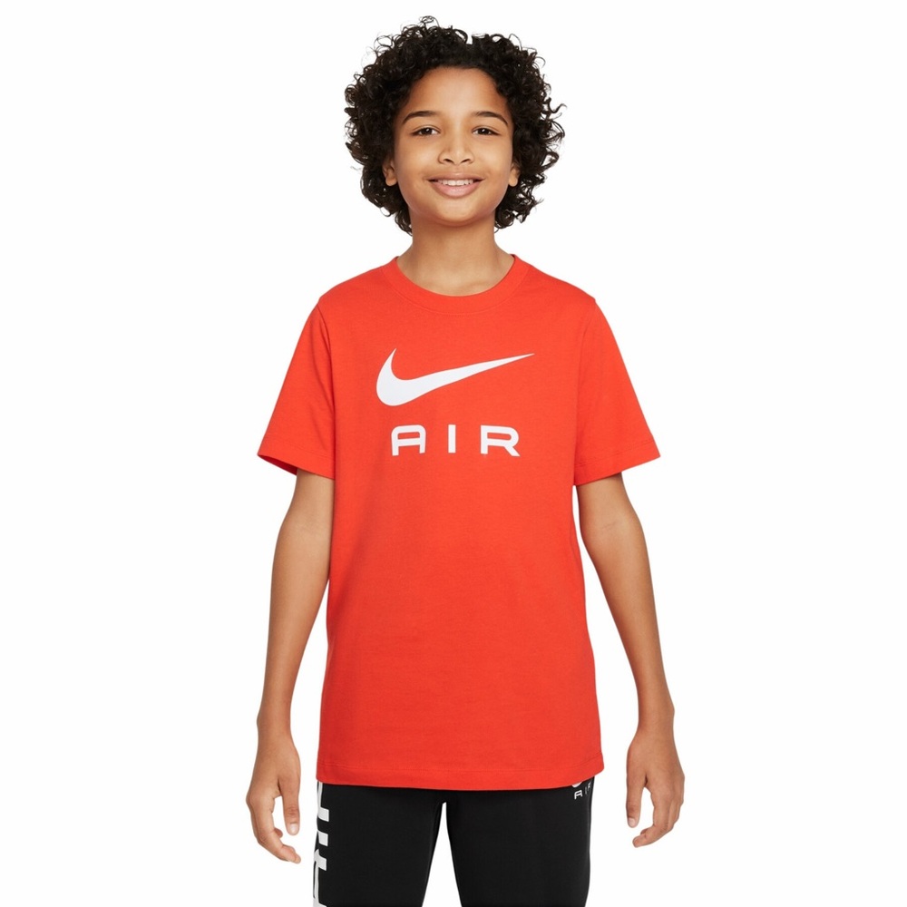 Nike Kids Orange Short-Sleeve AIR Logo Tee